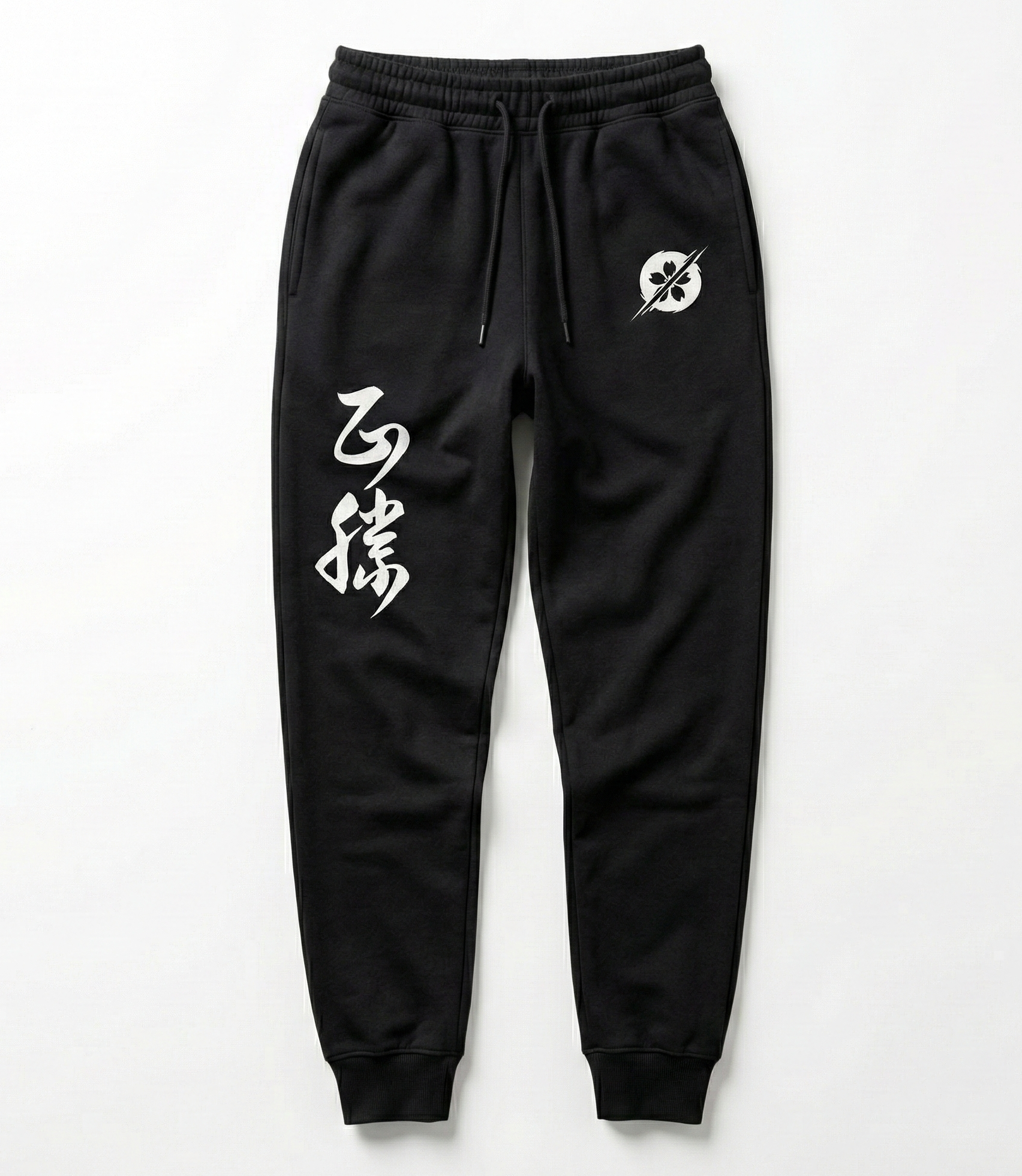Embroidered Kanji Fleece Joggers